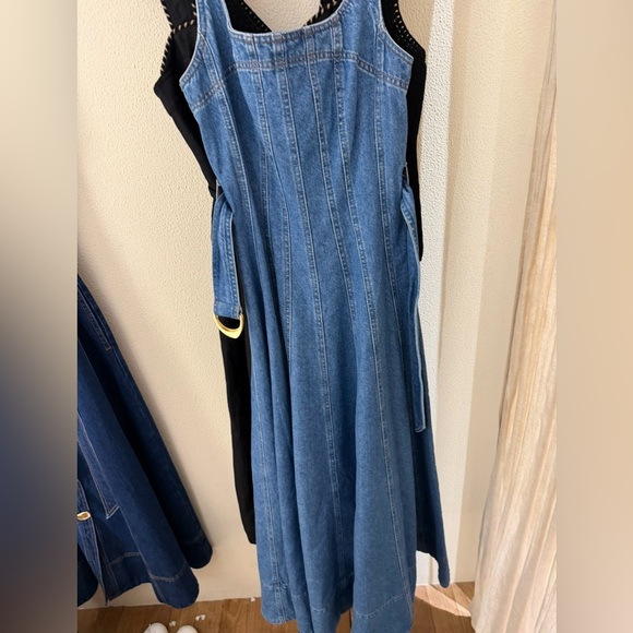 NWOT AJE RAINER DENIM MIDI DRESS - Picture 7 of 8